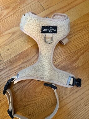 Lucy & Co. Cozy Sherpa Dog Harness - Cream
